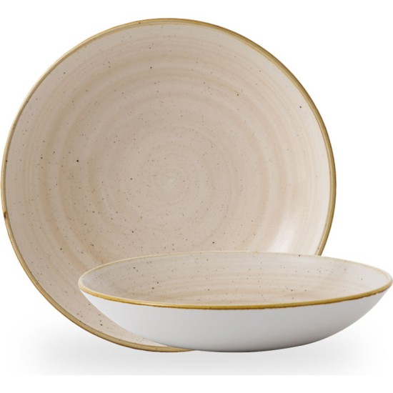 Churchill Stonecast Nutmeg Cream Evolve Coupe Bowl 9.75