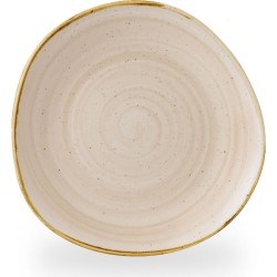 Churchill Stonecast Nutmeg Cream Round Trace Plate 8 1/4