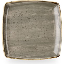 Churchill Stonecast Grey Deep Square Plate 10.25