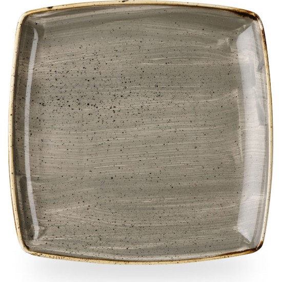 Churchill Stonecast Grey Deep Square Plate 10.25