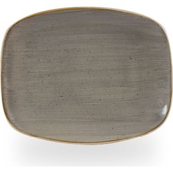 Churchill Stonecast Grey Oblong Chefs Plate 6 X 5