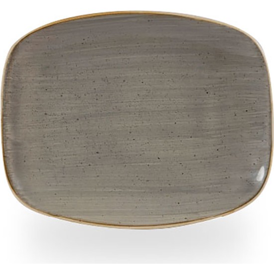 Churchill Stonecast Grey Oblong Chefs Plate 6 X 5