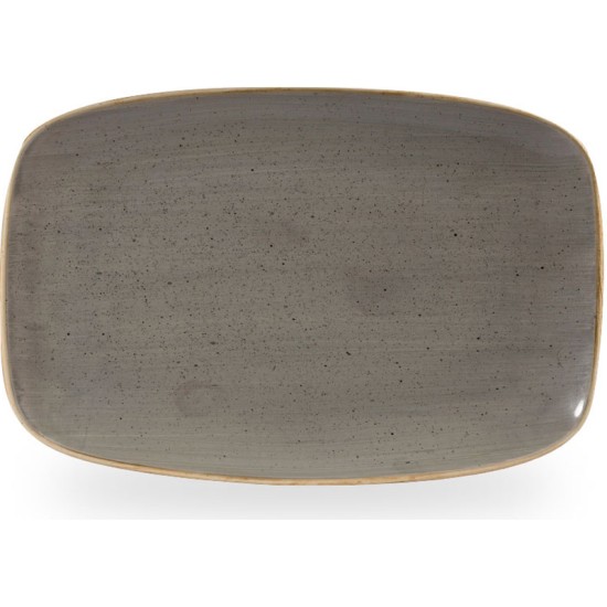 Churchill Stonecast Grey Oblong Chefs Plate 12 X 7 4/5