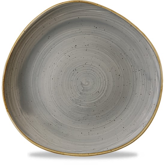 Churchill Stonecast Grey Round Trace Plate 11 1/4