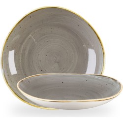 Churchill Stonecast Grey Round Trace Bowl 9 7/8