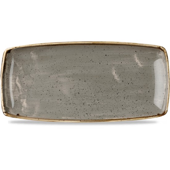 Churchill Stonecast Grey X Squared Oblong Plate 11.75