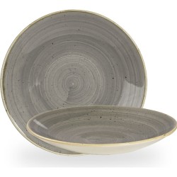 Churchill Stonecast Grey Deep Coupe Plate 8 2/3
