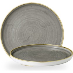 Churchill Stonecast Grey Walled Plate 10 2/8