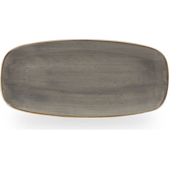 Churchill Stonecast Grey Chefs Oblong Plate 10.6