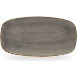 Churchill Stonecast Grey Chefs Oblong Plate 13 7/8X7 3/8
