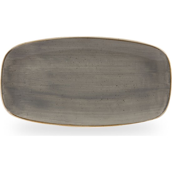 Churchill Stonecast Grey Chefs Oblong Plate 13 7/8X7 3/8