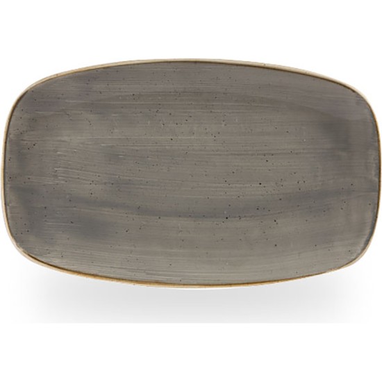 Churchill Stonecast Grey Oblong Chefs Plate 7 4/5 X 4 3/4