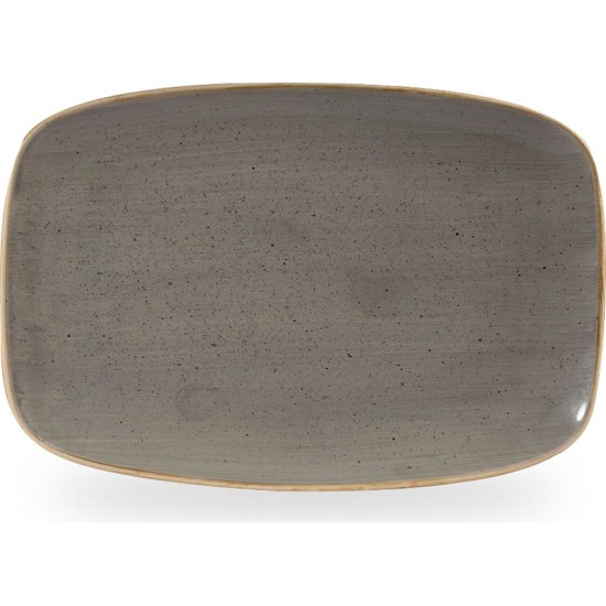 Churchill Stonecast Grey Oblong Chefs Plate 13 1/2