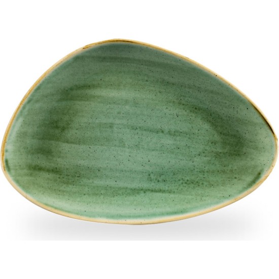 Churchill Stonecast Samphire Green Triangle Chefs Plate 12