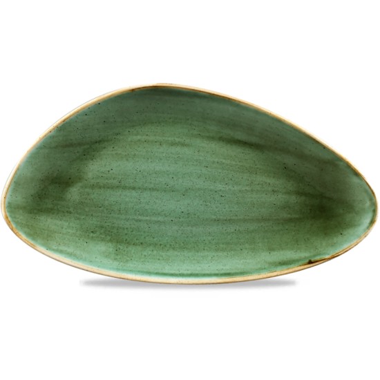 Churchill Stonecast Samphire Green Triangle Chefs Plate 13 3/4