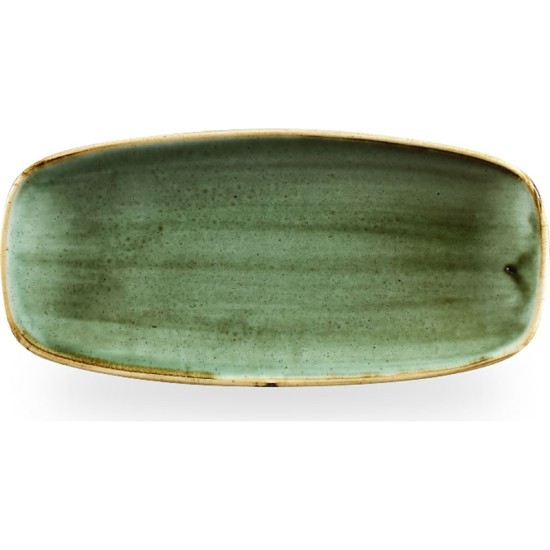 Churchill Stonecast Samphire Green Chefs Oblong Plate 10.6