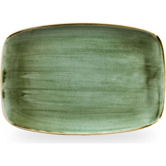 Churchill Stonecast Samphire Green Oblong Chefs Plate 13 1/2