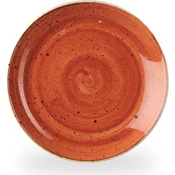 Churchill Stonecast Orange Evolve Coupe Plate 8.67