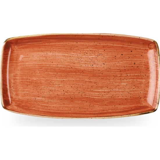 Churchill Stonecast Orange Oblong Plate 13 1/2