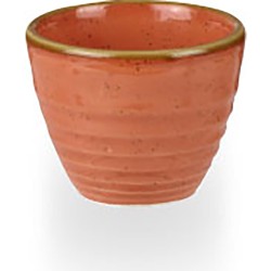 Churchill Stonecast Orange Ripple Dipper Pot 2Oz(Pack of 12)