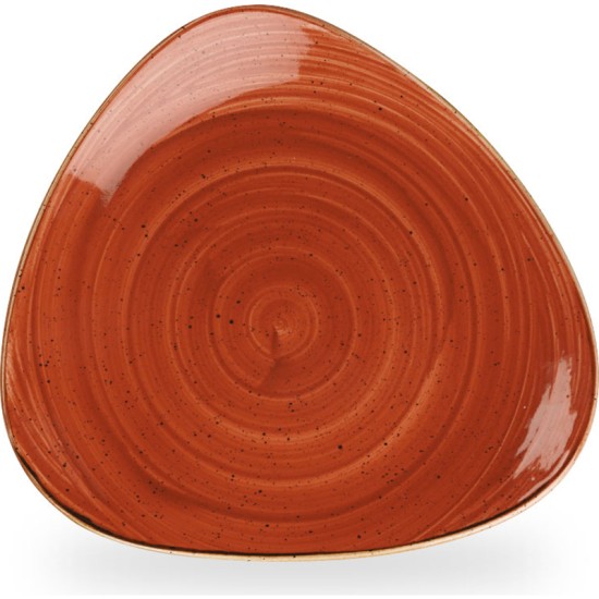 Churchill Stonecast Orange Lotus Plate 12