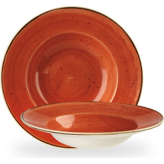 Churchill Stonecast Orange Profile Wide Rim Bowl Large 10.90