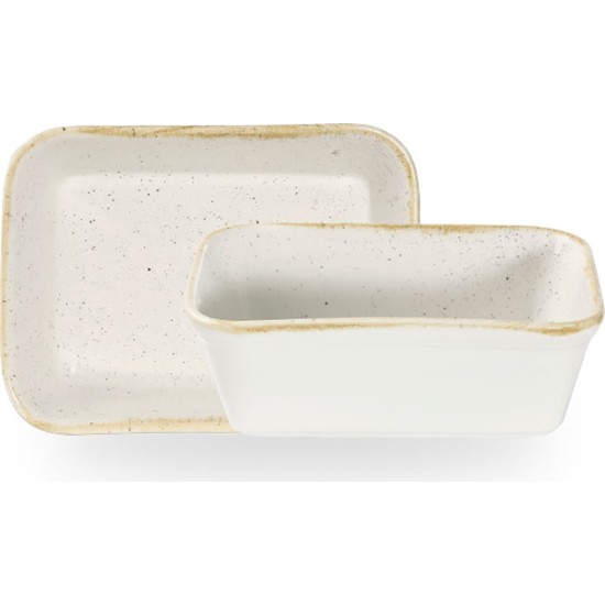 Churchill Stonecast Barley White Rect Lasagne Dish 6 3/8 X 4 3/4 X 2