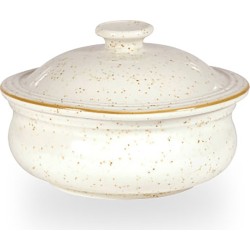 Churchill Stonecast Barley White Lidded Stewpot 15Oz(Pack of 6)