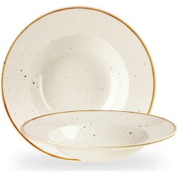 Churchill Stonecast Barley White Profile Wide Rim Bowl Large 10.90
