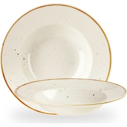 Churchill Stonecast Barley White Profile Wide Rim Bowl Med 9.4