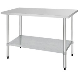 Vogue Stainless Steel Prep Table 1500mm (900(H) x 1500(W) x 600(D)mm)