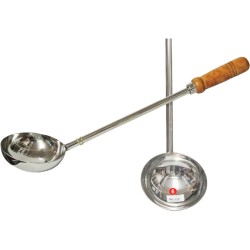 Udipi Laddle Stainless Steel With Wooden Handle No 6