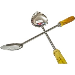 Pan Spoon Stainless Steel With Wooden Handle No.3