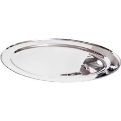 Oval Serving Tray Stainless Steel 35cm