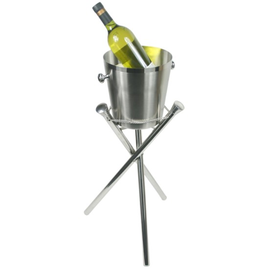 Elia Wine Cooler Stand Foldable, With Chains Event Supply Images