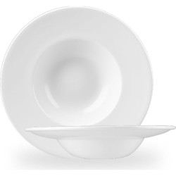Churchill White Profile Wide Rim Bowl Med 9.4